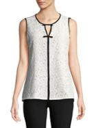 Karl Lagerfeld Floral Lace Sleeveless Top