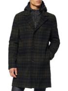 Marc New York Walthan Hooded Gilet Plaid Topcoat
