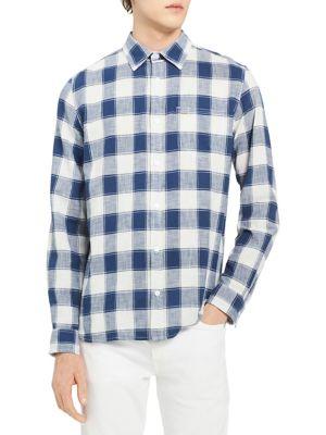 Calvin Klein Jeans Guaze Checkered Cotton Button-down Shirt