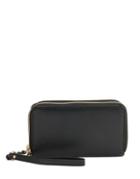 Lord & Taylor Double-zip Leather Continental Wallet