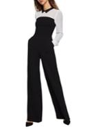 Bcbgeneration Mixed-media Twofer Wide-leg Jumpsuit