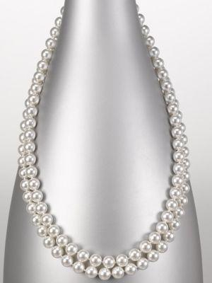 Majorica 8mm White Pearl Endless Strand Necklace/60