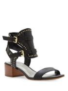 1.state Studded Ankle Buckle Sandals