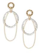 Design Lab Lord & Taylor Textured Open Multi-toned Drop Earrings