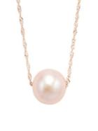 Lord & Taylor 14k Rose Gold, 8.5mm, 9mm, Pink & Purple Pearl Necklace