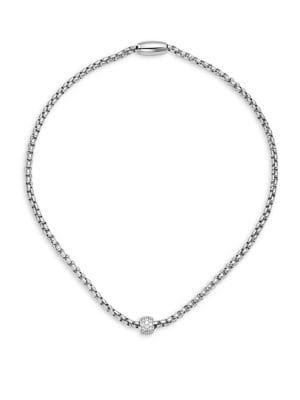 Design Lab Silvertone Fireball Necklace
