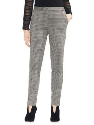 Vince Camuto Estate Jewels Houndstooth Jacquard Slim-fit Pants