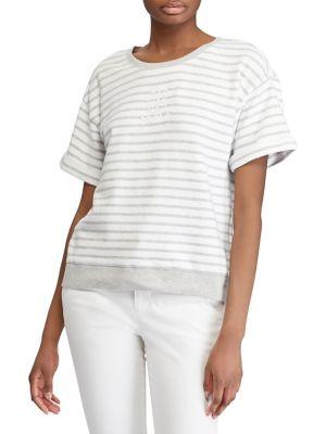 Lauren Ralph Lauren Monogram Striped Top