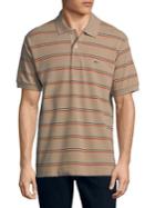 Lacoste Short-sleeve Mini Striped Regular-fit Pique Polo