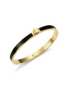 Kate Spade New York Thin Enamel And Goldtone Spade Hinge Bangle Bracelet