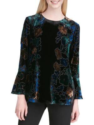 Calvin Klein Floral Burnout Top