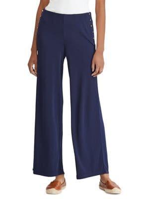 Lauren Ralph Lauren Petite Stretch Jersey Wide-leg Pants