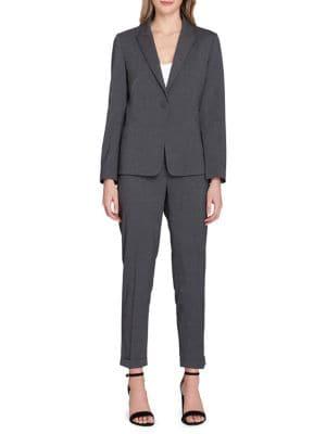 Tahari Arthur S. Levine Petite Cuffed Jacket And Pant Suit
