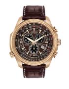 Citizen Perpetual Eco-drive Chronograph Leather Watch