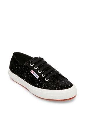 Superga Speckled Velvet Low-top Sneakers