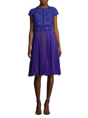 Tadashi Shoji Lace Chiffon Dress