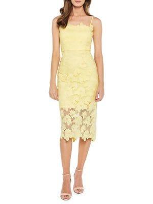 Bardot Sunshine Lace Sheath Dress