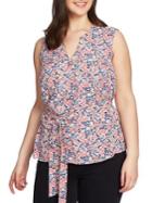 1.state Plus Floral-print Sleeveless Top