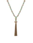 Lonna & Lilly Crystal Faceted Tassel Necklace