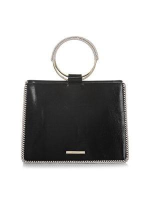 Brahmin Black Mumford Mod Camille Leather Satchel