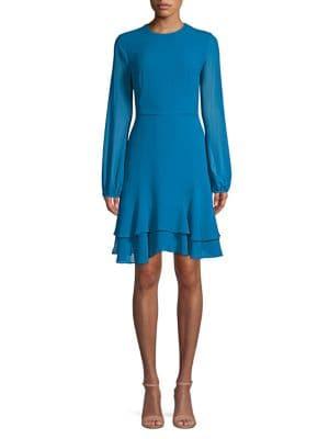 Cooper St Tiered-hem Chiffon Dress