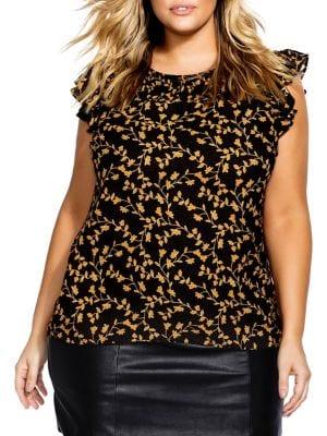 City Chic Plus Golden Dream Top