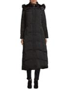 1 Madison Maxi Down Coat With Faux Fur Hood