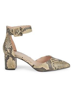 Kurt Geiger London Burlington Embossed Leather Ankle-strap Pumps