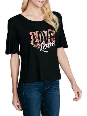 Jessica Simpson Love Is Love Graphic Top