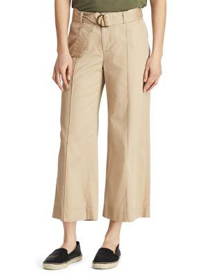 Lauren Ralph Lauren Twill Cropped Wide-leg Pants