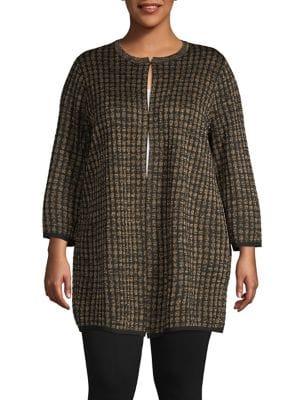 Nipon Boutique Mixed Wool-blend Knit Jacket