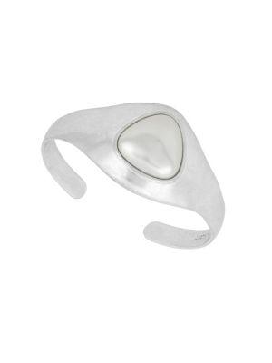 Lucky Brand Land And Sea Faux Pearl Cuff Bracelet
