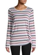 Marc New York Performance Knotted Long-sleeve Stripe Tee