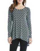 Karen Kane Diamond Print Roundneck Top