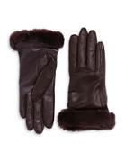 Ugg Classic Shearling-trimmed Leather Smart Gloves