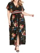 City Chic Plus Avery Floral Maxi Dress