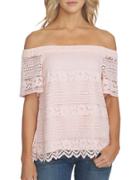 1 State At Leisure Off-the-shoulder Lace Blouse