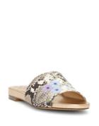 Vince Camuto Haydan Floral Leather Slides