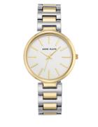 Anne Klein Stainless Steel And Two-tone Mixed Metal Bracelet Watch, Ak2787svtt