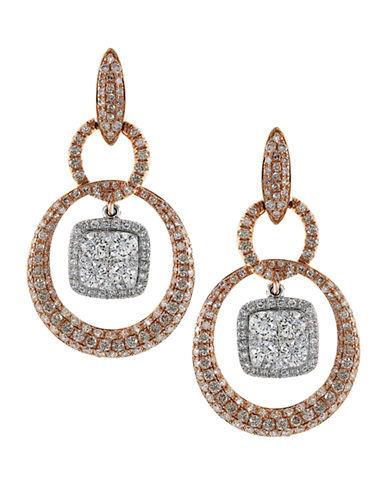 Effy Diamond, 14k Rose And White Gold Drop Earrings