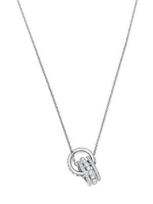 Swarovski Rhodium Plated And Crystal Pendant