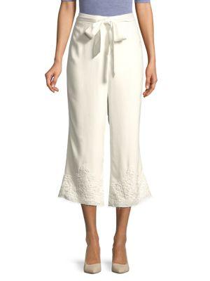Karl Lagerfeld Paris Lace Cuff Drapey Pants