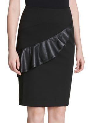 Calvin Klein Flounced Pencil Skirt