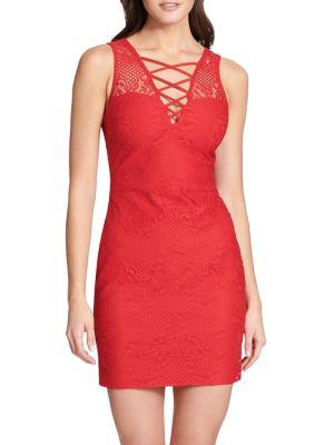 Guess Lace-up Mini Dress