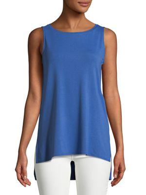 H Halston Sleeveless Jersey Hi-lo Top