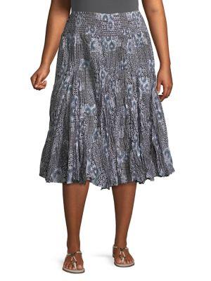 Context Plus Printed Midi Skirt