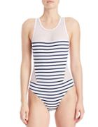 Vince Camuto Shore Side High-neck One-piece Swimsuit