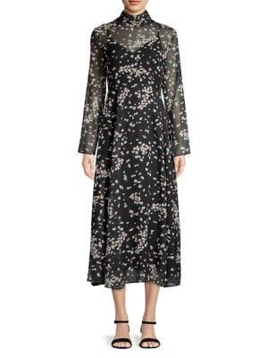 Caara Ruxley Floral A-line Midi Dress