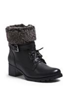 Blondo Wool-trimmed Leather Ankle Boots