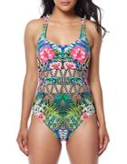 Red Carter A Shangri La T-back Mio One-piece Swimsuit